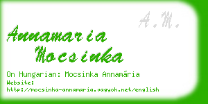 annamaria mocsinka business card